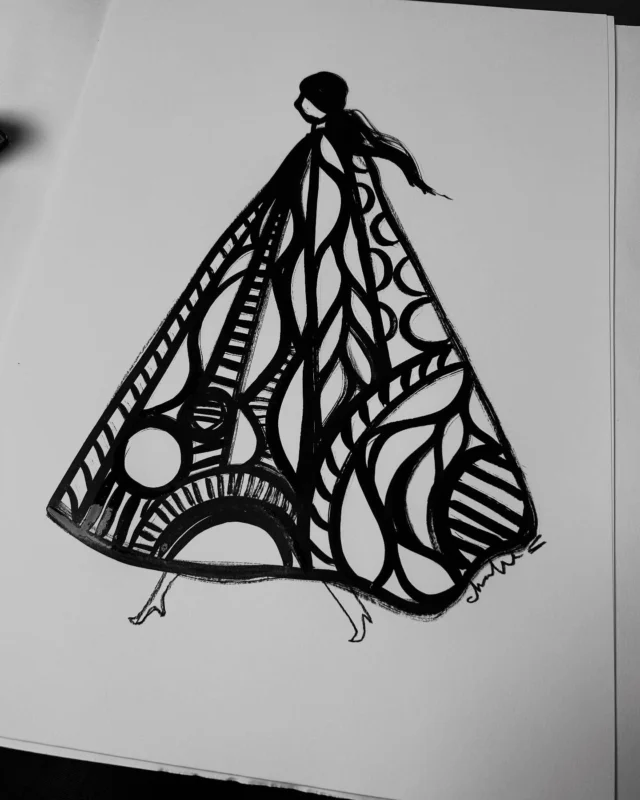 Ink #fashionillustration #liverpool #illustrator #headscarf #cloak